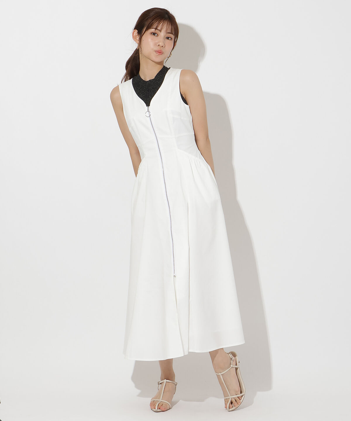 アンドクチュール「フロントジップジャンスカ」|ワンピース|