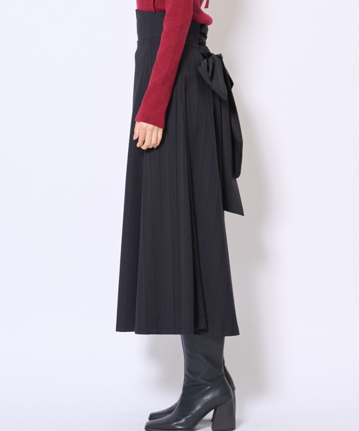 アンドクチュール「ビッグリボンフレアスカート」|フレア|