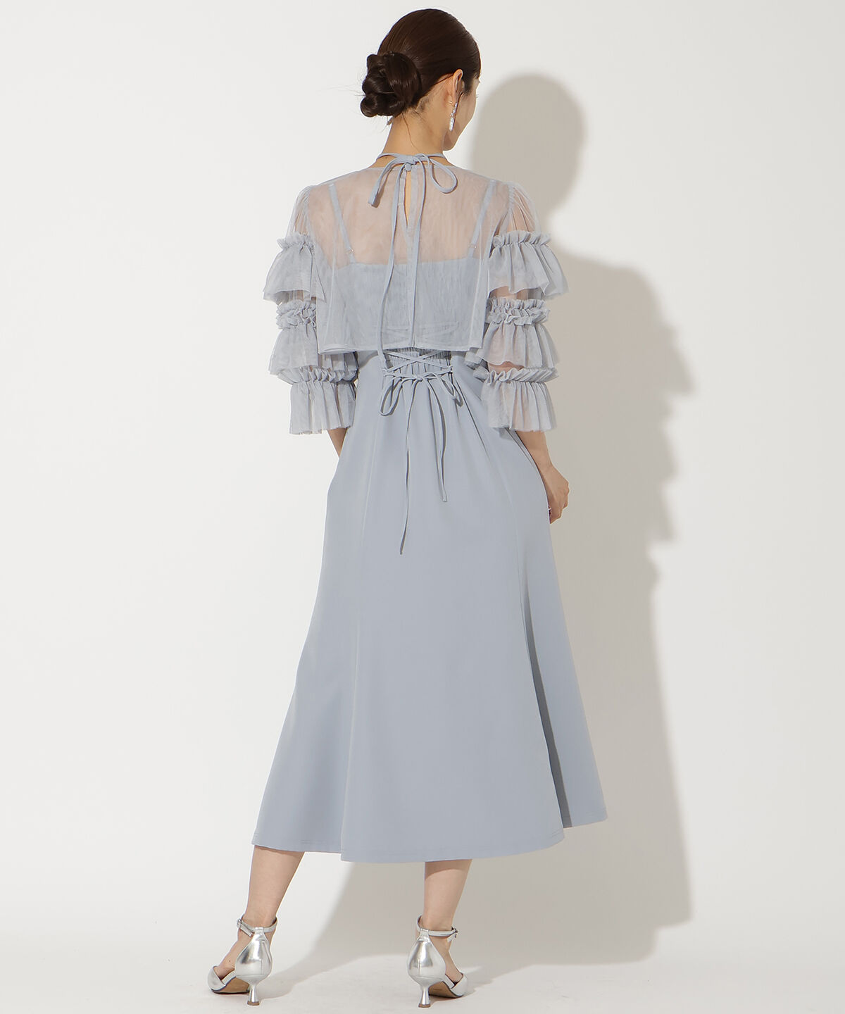 アンドクチュール「ティアードスリーブレイヤードドレス」|ドレス|