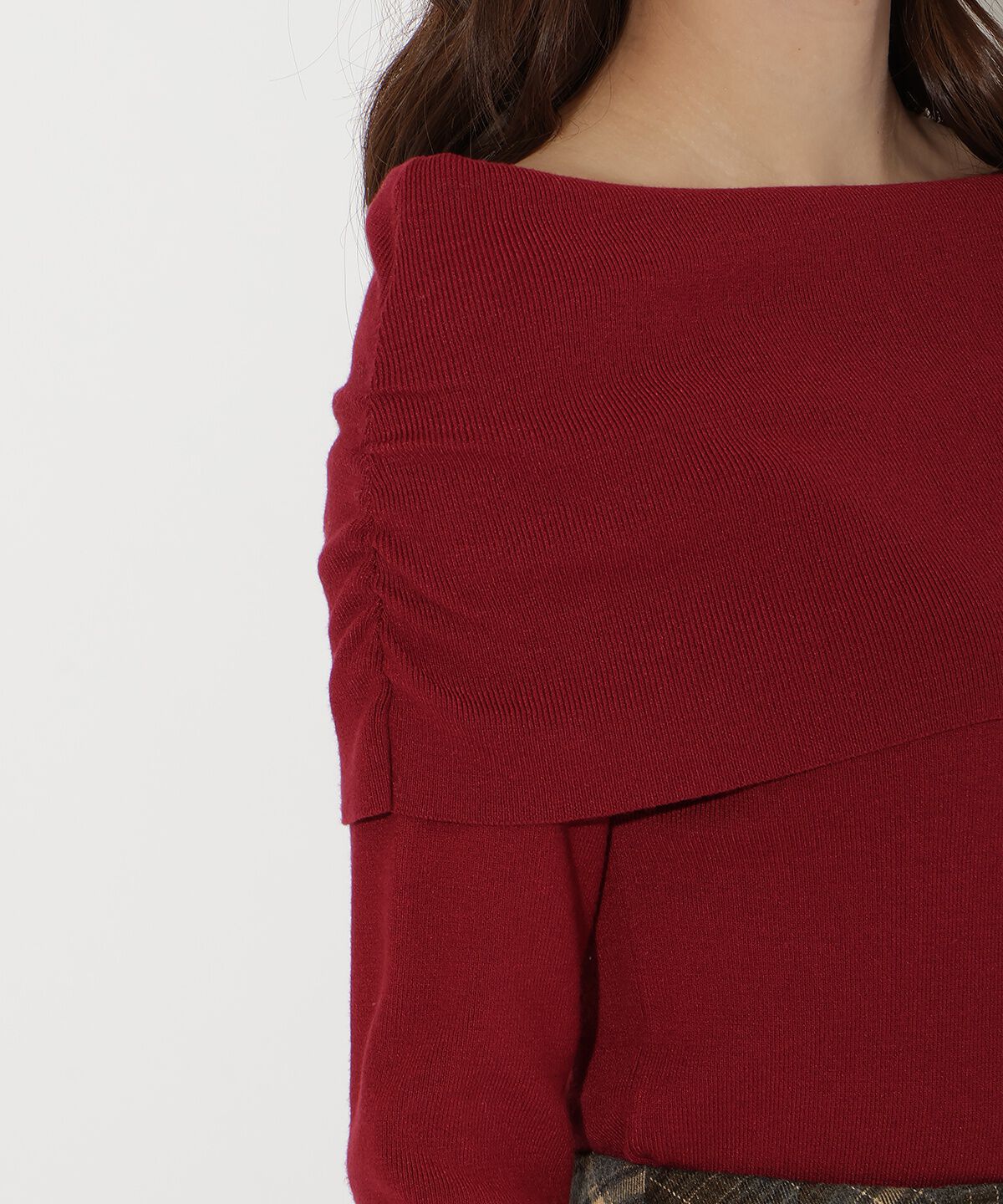 アンドクチュール「オフショルプルオーバー」|ニット・セーター|