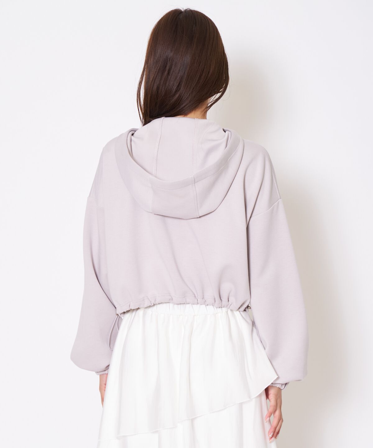 アンドクチュール「ロゴ刺繍ZIPパーカー」|パーカー|