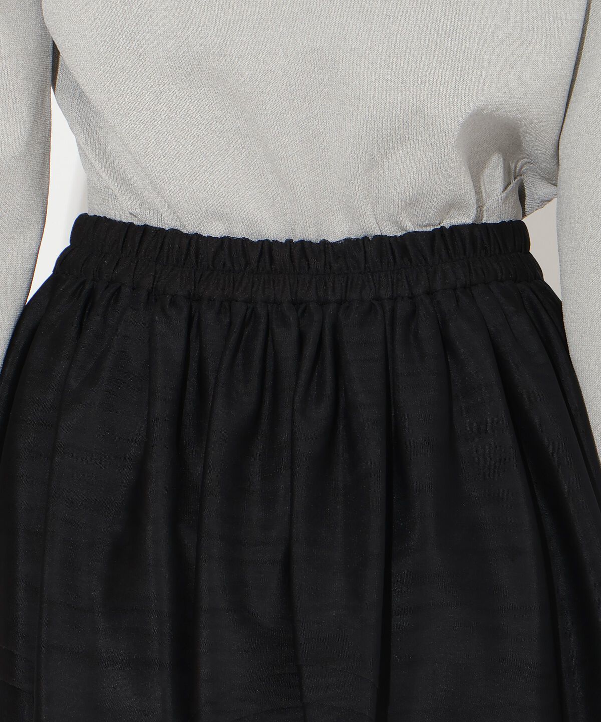 アンドクチュール「チュールティアードスカート」|フレア|