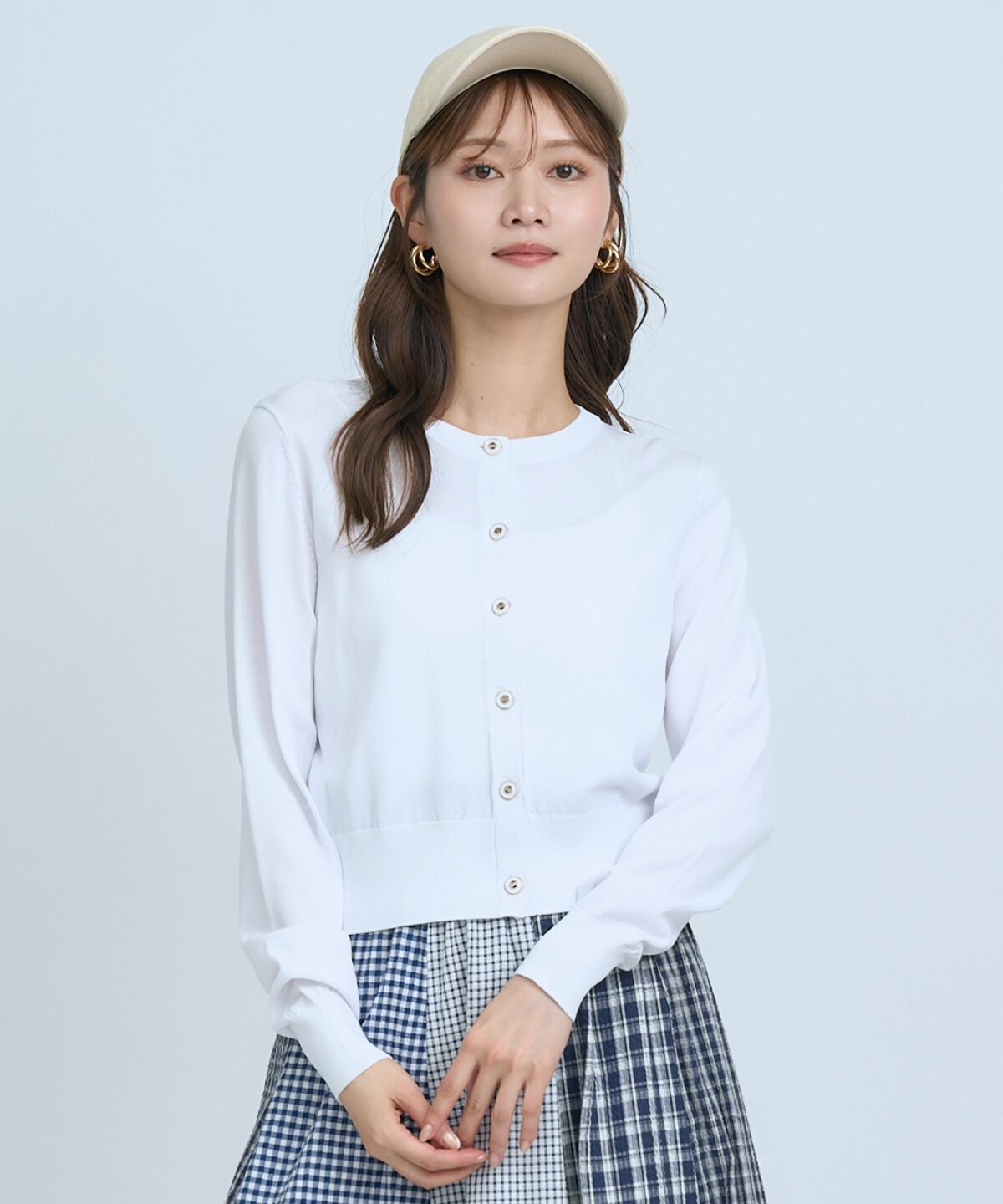 アンドクチュール「クルーネックカーディガン」|カーディガン|