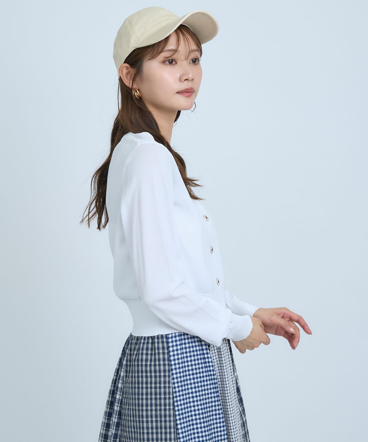 アンドクチュール「クルーネックカーディガン」|カーディガン|