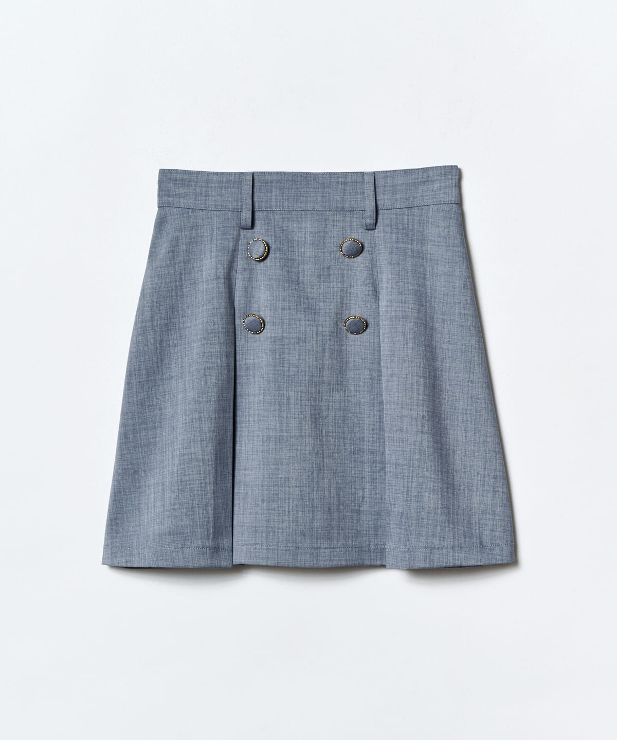 REDYAZEL「ボタン付きボックスプリーツスカート」|台形|