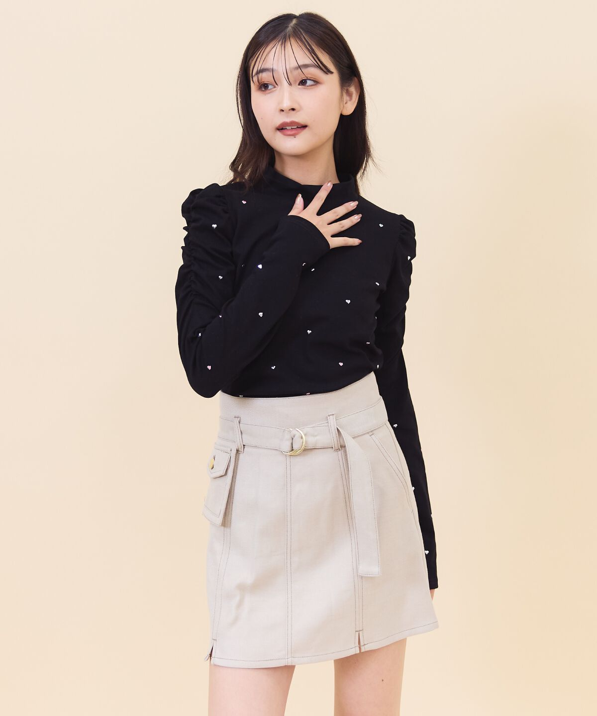 REDYAZEL「ポケットベルトミニスカート」|台形|