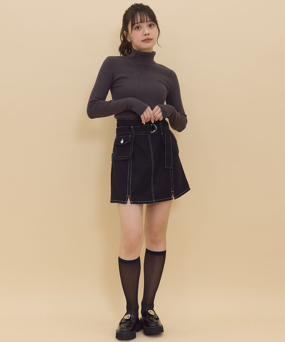 REDYAZEL「ポケットベルトミニスカート」|台形|
