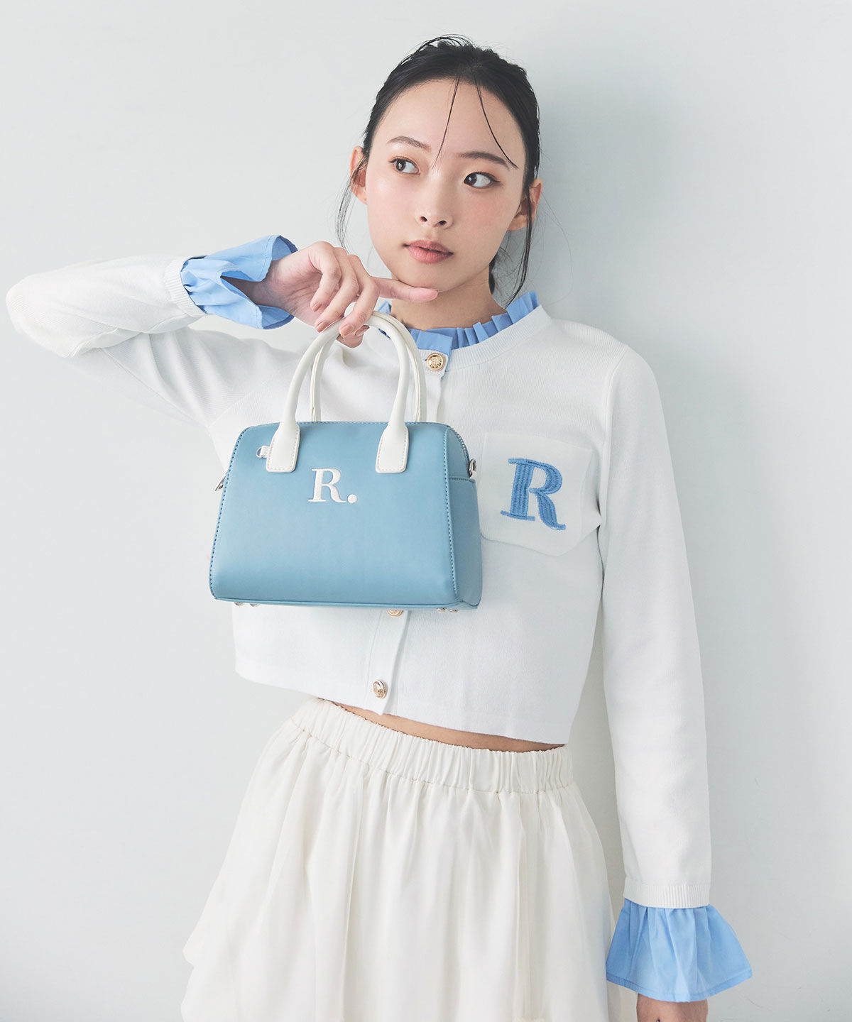 REDYAZEL「R.バイカラーミニボストンショルダーバッグ」|ショルダー・メッセンジャー|ブルー
