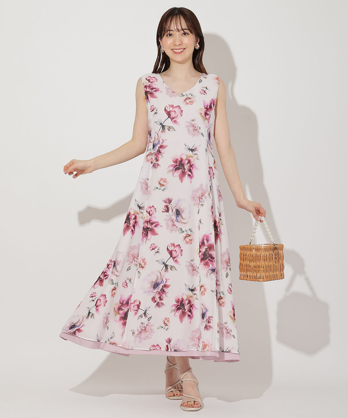 WILLSELECTION「4WAYノースリーブフラワーワンピース」|ワンピース|