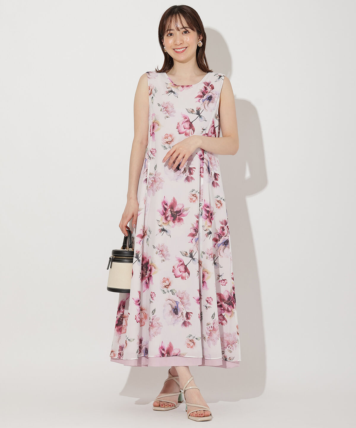 WILLSELECTION「4WAYノースリーブフラワーワンピース」|ワンピース|