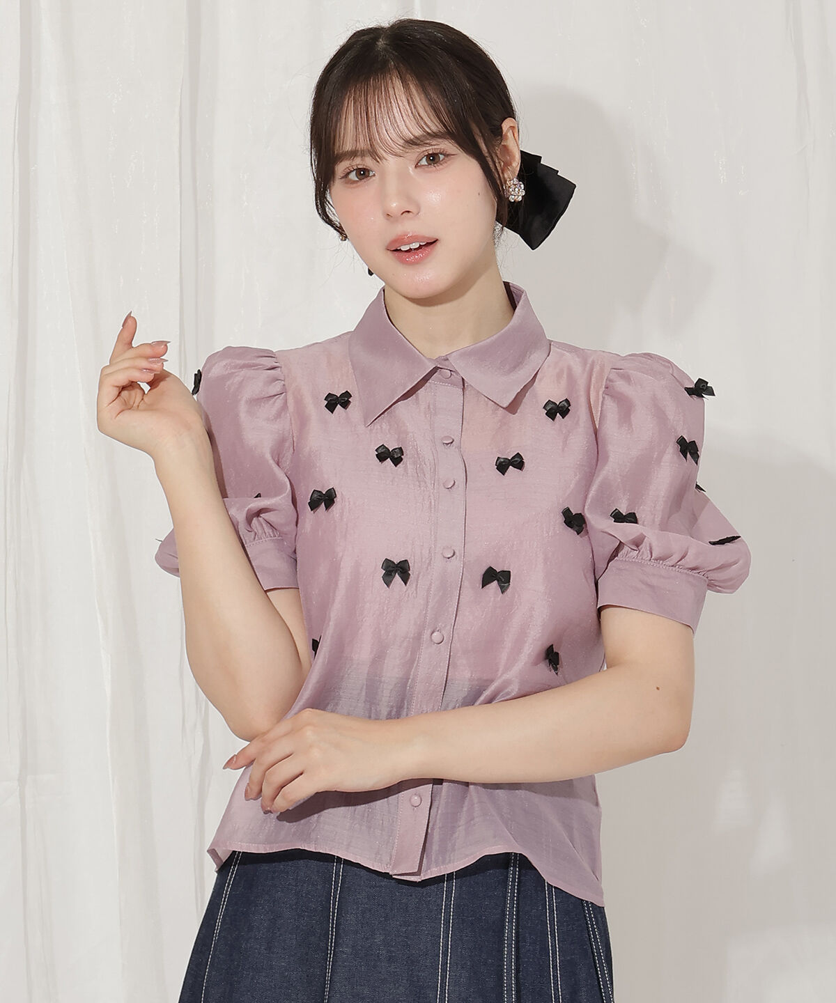 WILLSELECTION「リボンシアーブラウス」|シャツ・ブラウス|