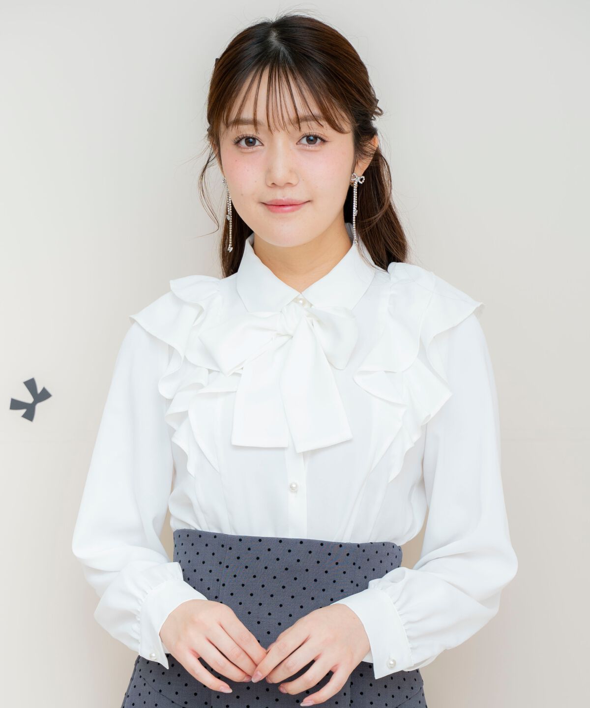 WILLSELECTION「ダブルフリルリボンタイブラウス」|シャツ・ブラウス|オフ