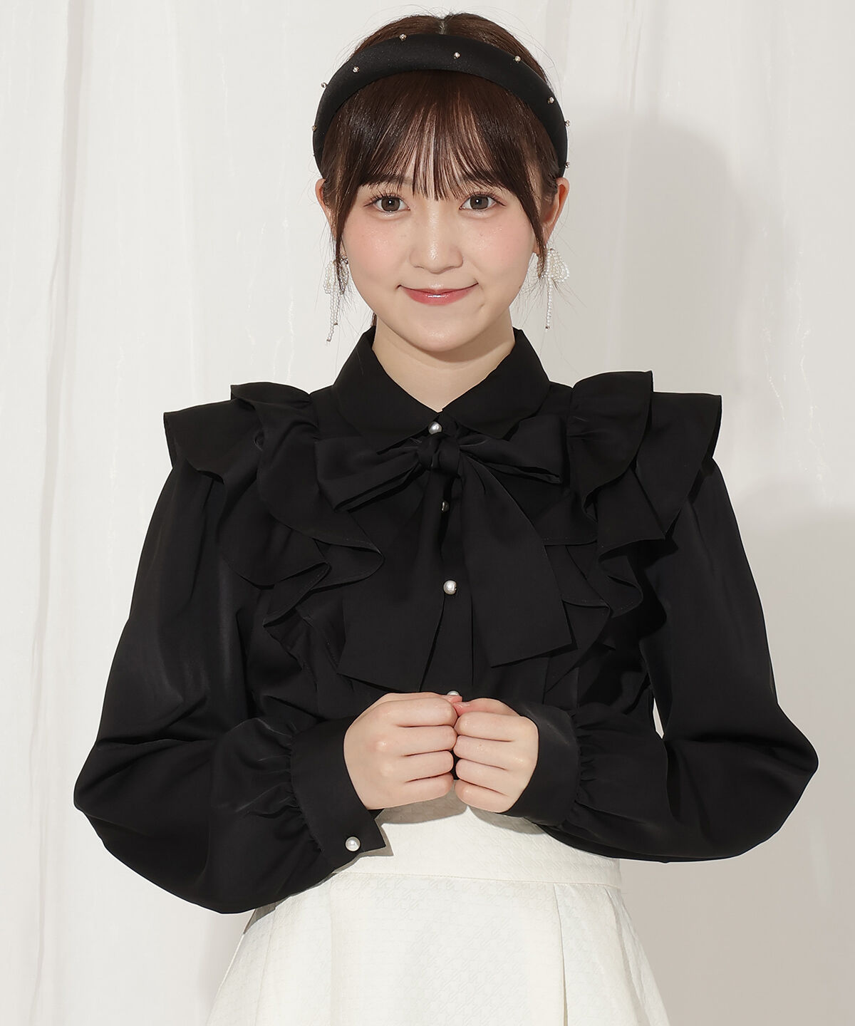 WILLSELECTION「ダブルフリルリボンタイブラウス」|シャツ・ブラウス|