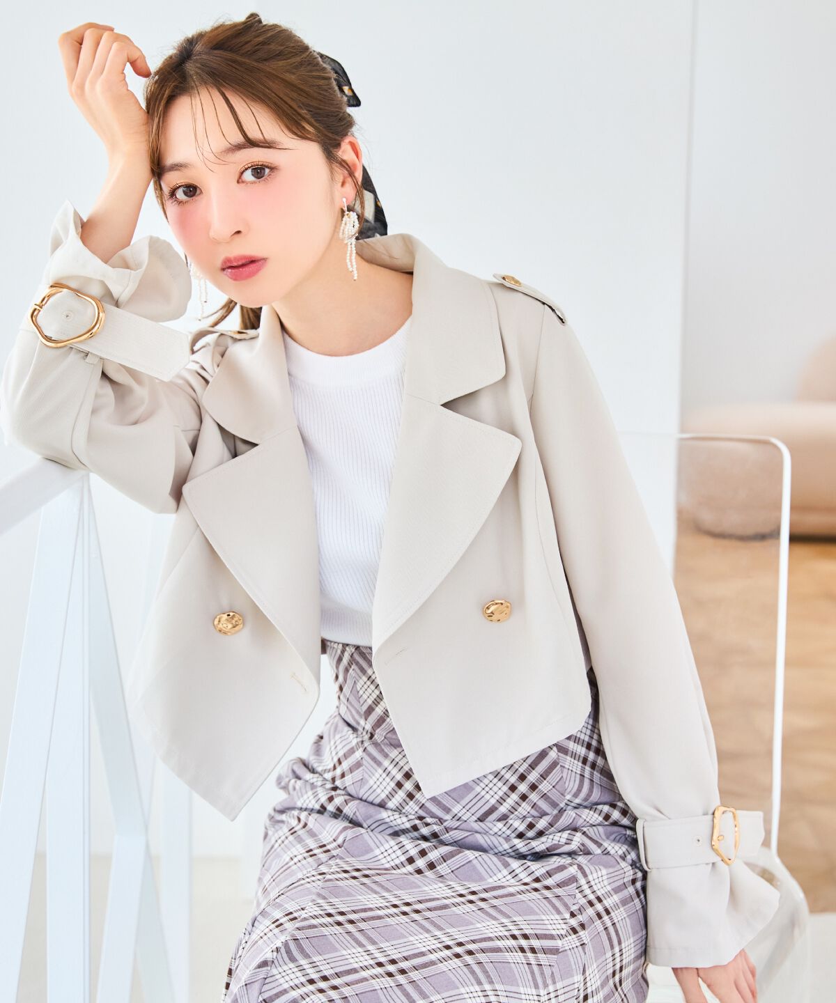 WILLSELECTION「メタリックボタン3WAYトレンチコート」|トレンチコート|