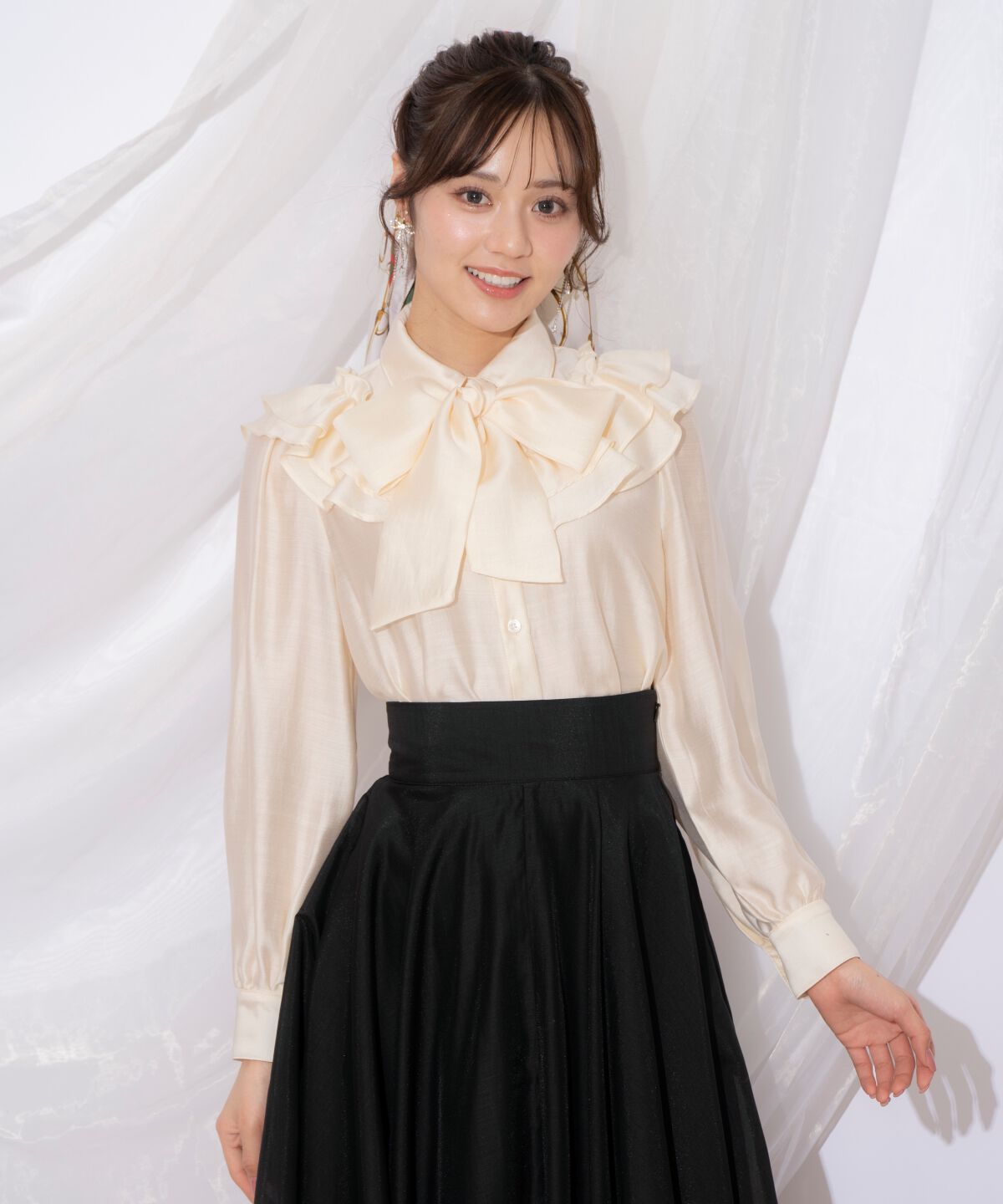 WILLSELECTION「ギャザーフリルボウタイブラウス」|シャツ・ブラウス|