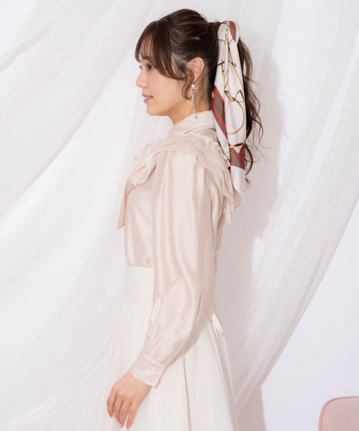 WILLSELECTION「ギャザーフリルボウタイブラウス」|シャツ・ブラウス|