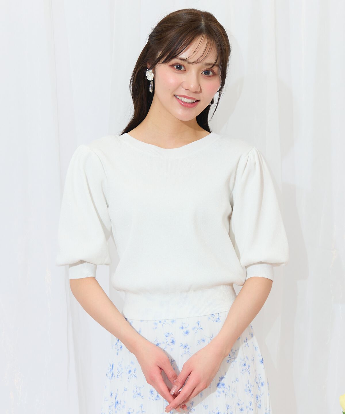 WILLSELECTION「2WAYリボンラメニットプルオーバー」|ニット・セーター|オフ