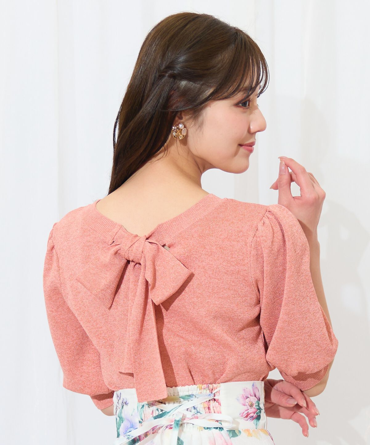 WILLSELECTION「2WAYリボンラメニットプルオーバー」|ニット・セーター|