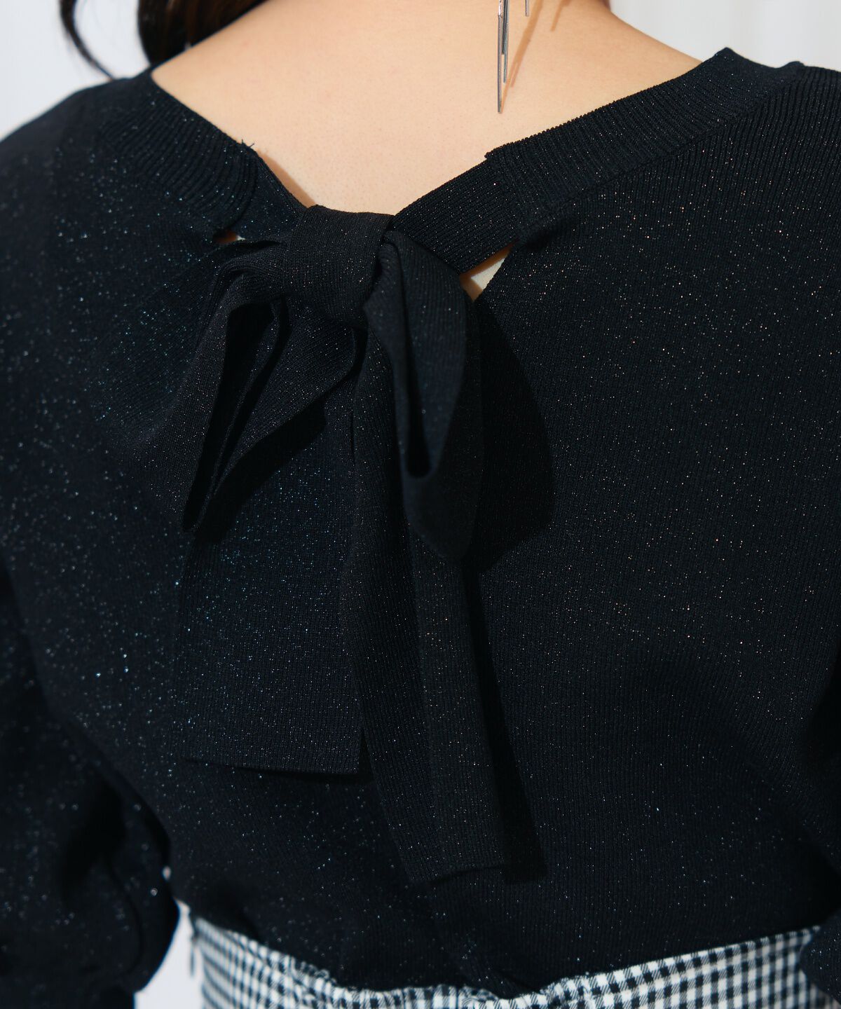 WILLSELECTION「2WAYリボンラメニットプルオーバー」|ニット・セーター|