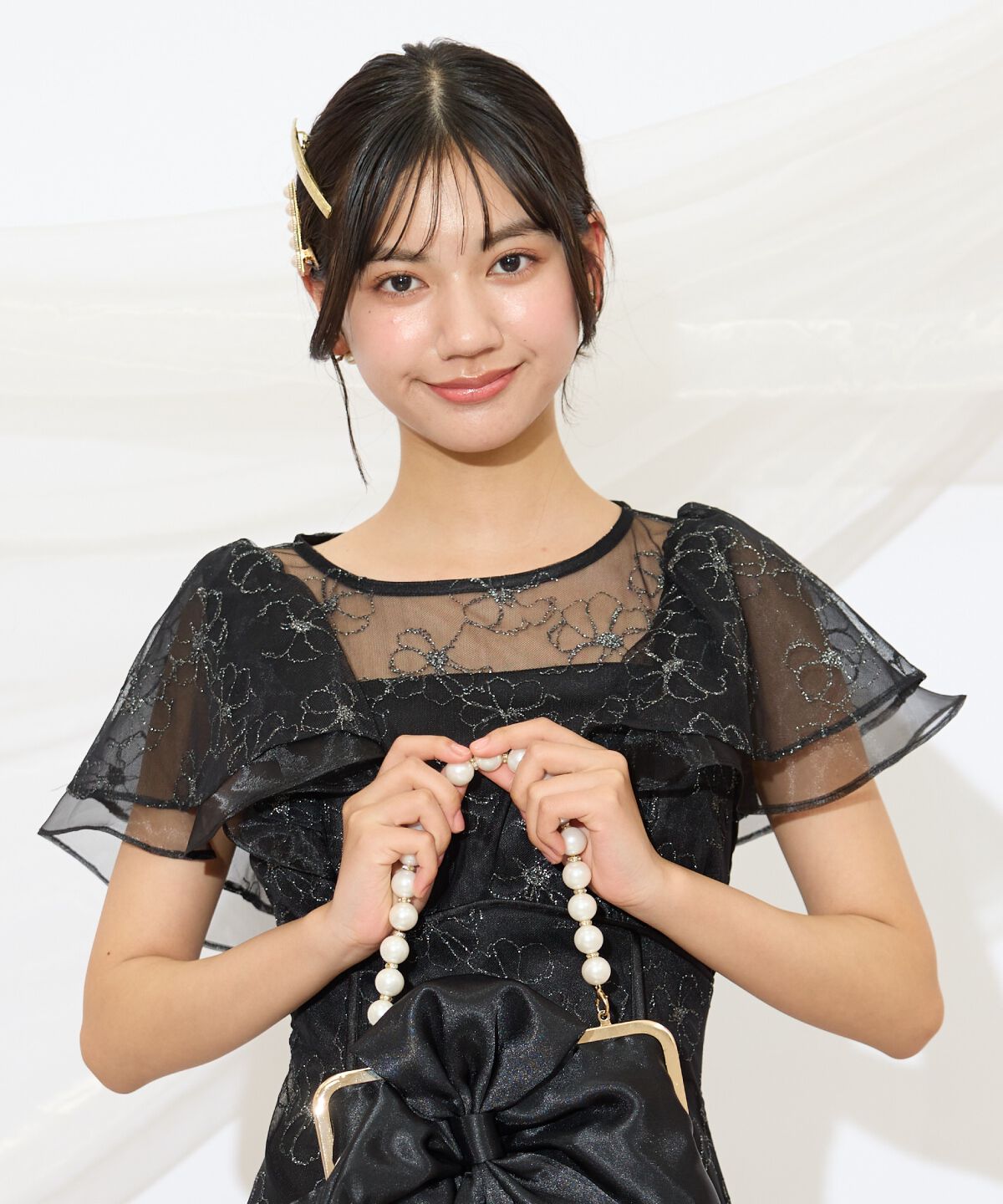 WILLSELECTION「ラッフルスリーブレースドレス」|ドレス|