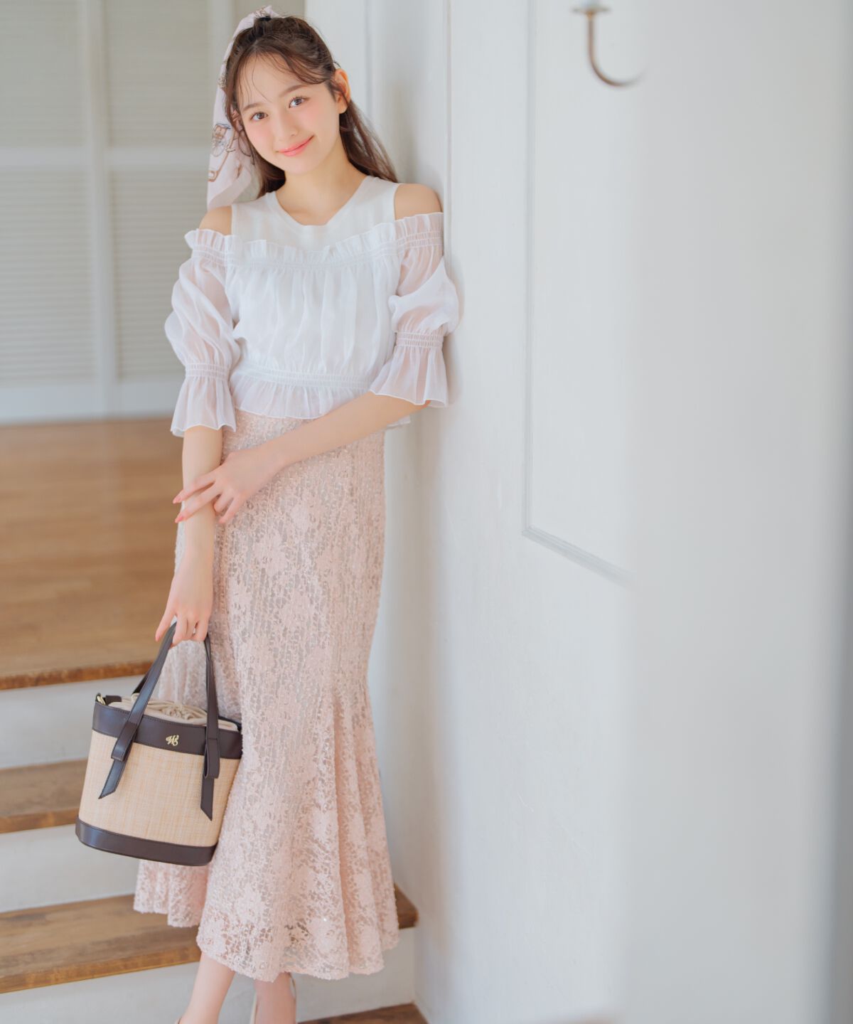 WILLSELECTION「スパンコールレースマーメイドスカート」|フレア|