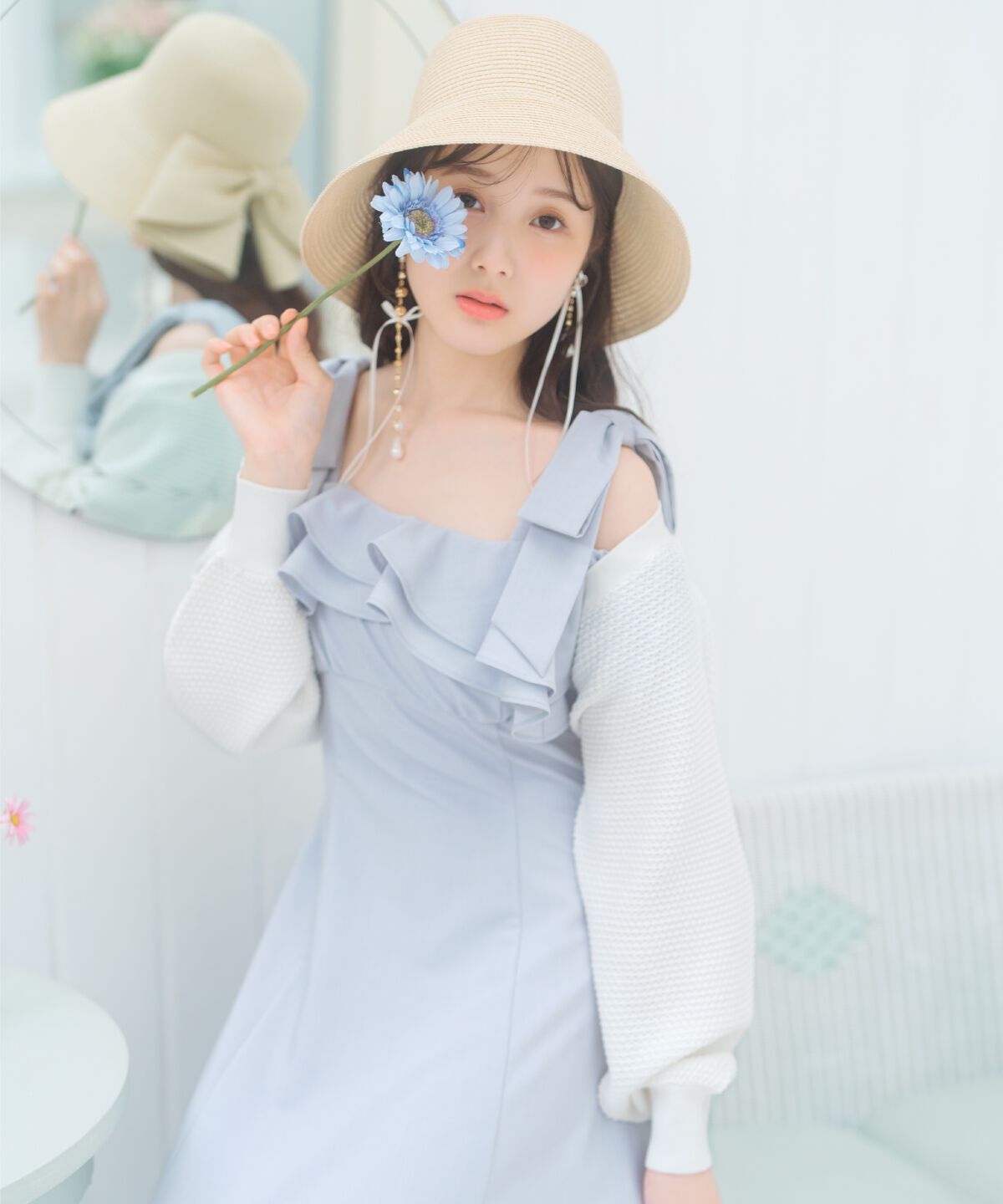 WILLSELECTION「ショート丈柄編みボレロ」|カーディガン|オフ