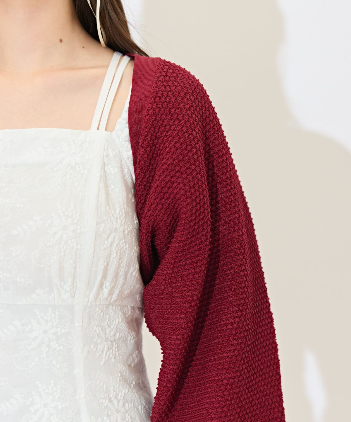 WILLSELECTION「ショート丈柄編みボレロ」|カーディガン|