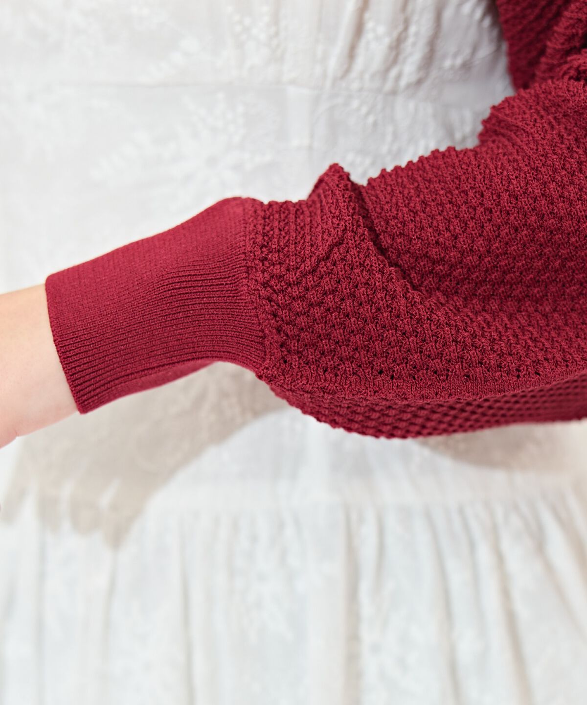 WILLSELECTION「ショート丈柄編みボレロ」|カーディガン|