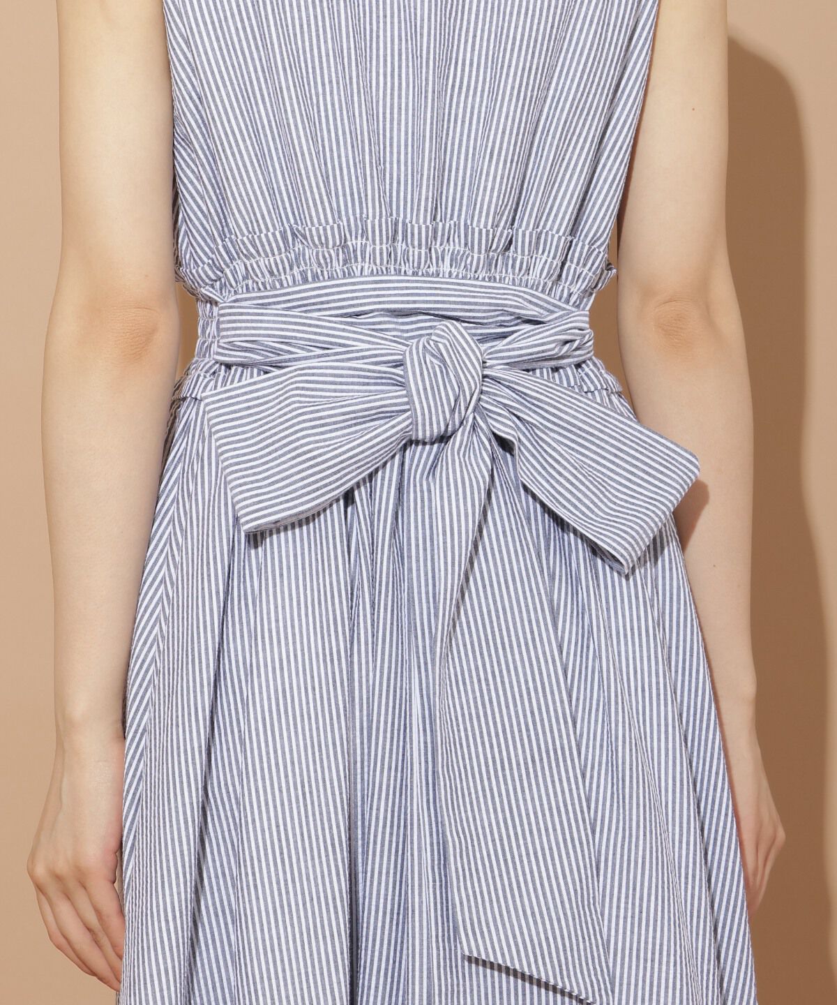 WILLSELECTION「ウエストシャーリングストライプワンピース」|ワンピース|