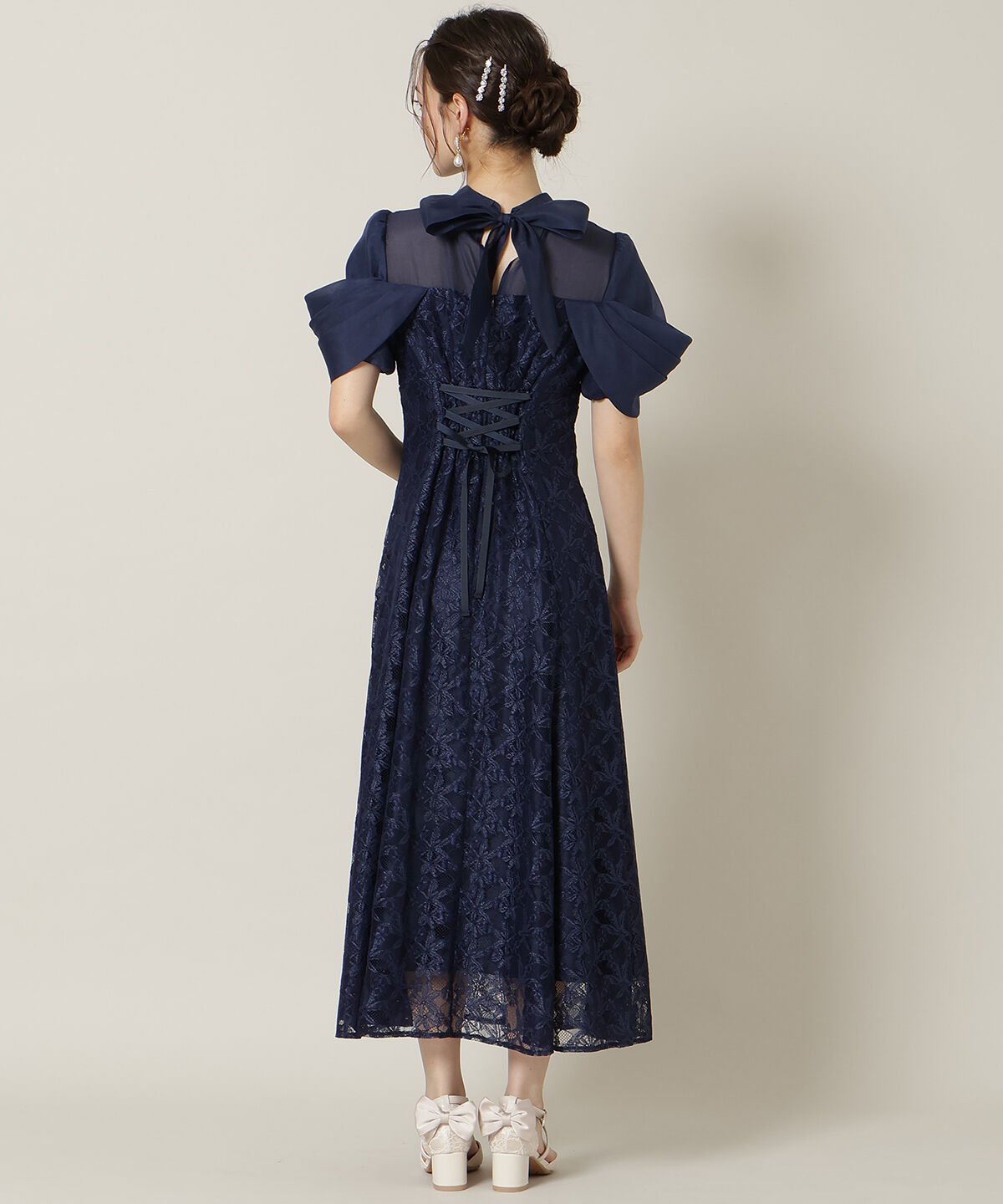 WILLSELECTION「シアーベールレースワンピース」|ドレス|