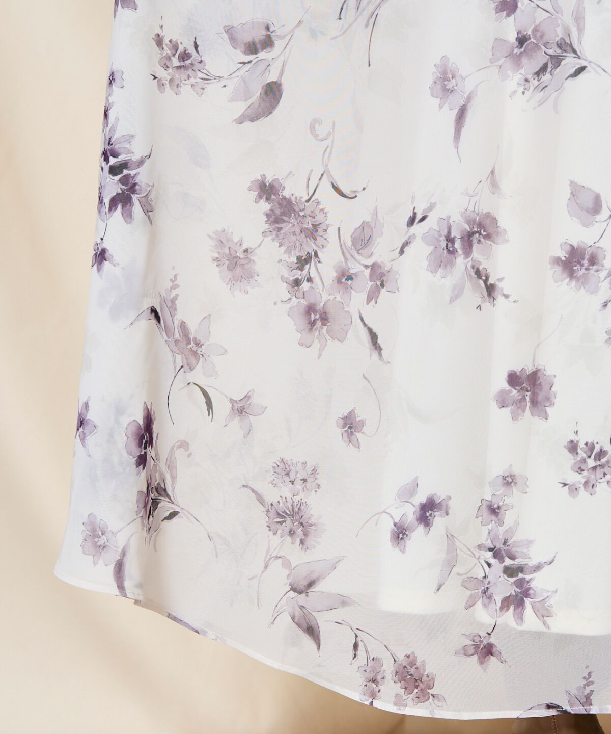 WILLSELECTION「フラワープリントウエストシャーリングワンピース」|ワンピース|