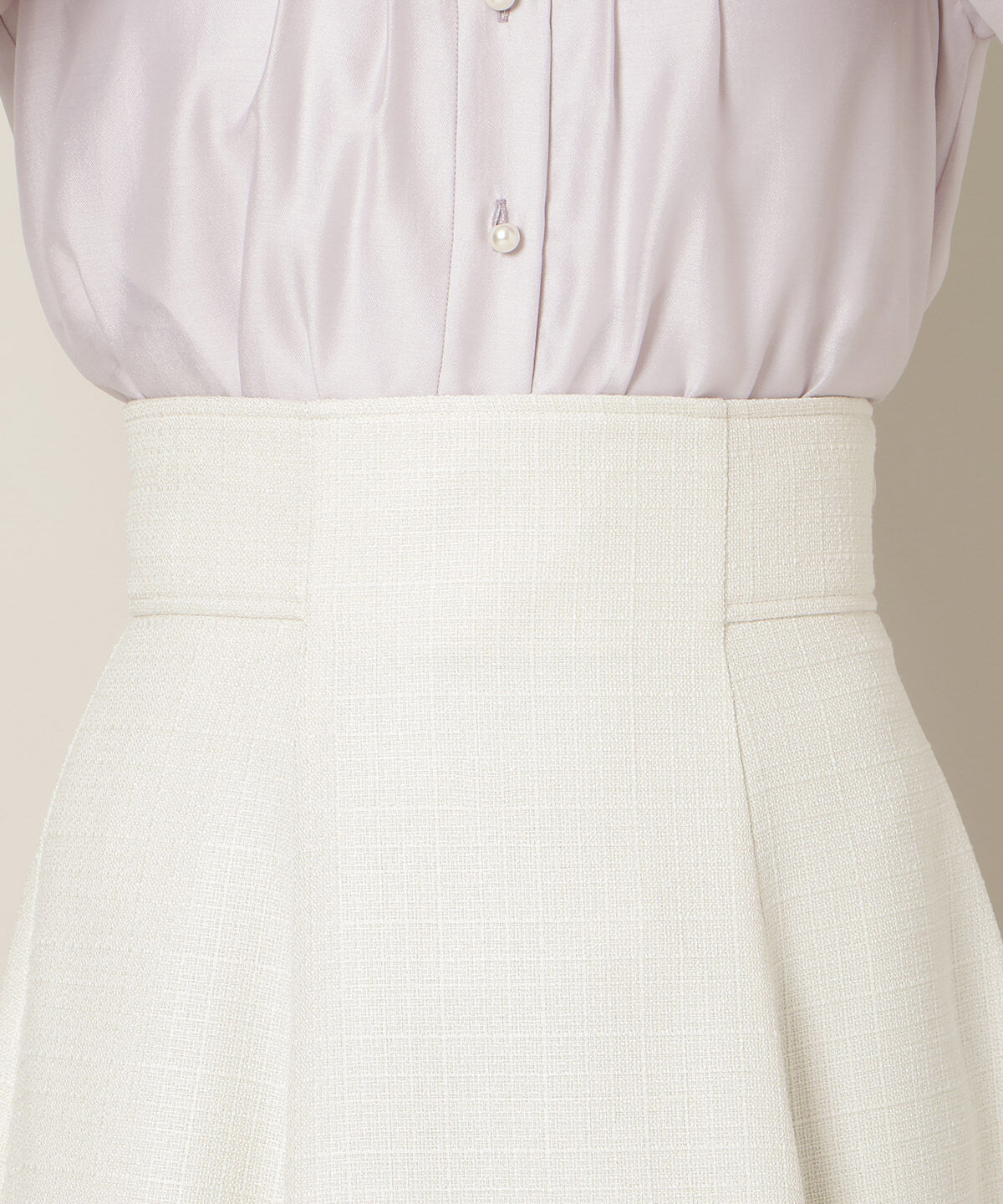 WILLSELECTION「ハイウエストツイードフレアスカート」|フレア|