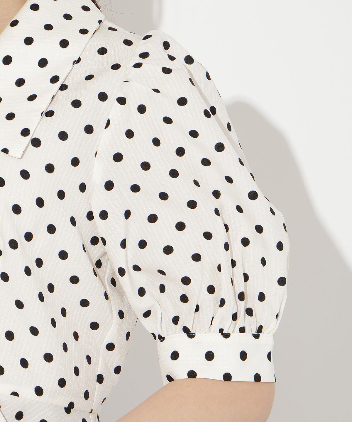 WILLSELECTION「パフスリーブドットブラウス」|シャツ・ブラウス|