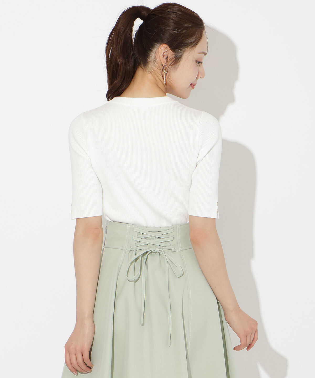 WILLSELECTION「袖口リボンリブニット」|ニット・セーター|