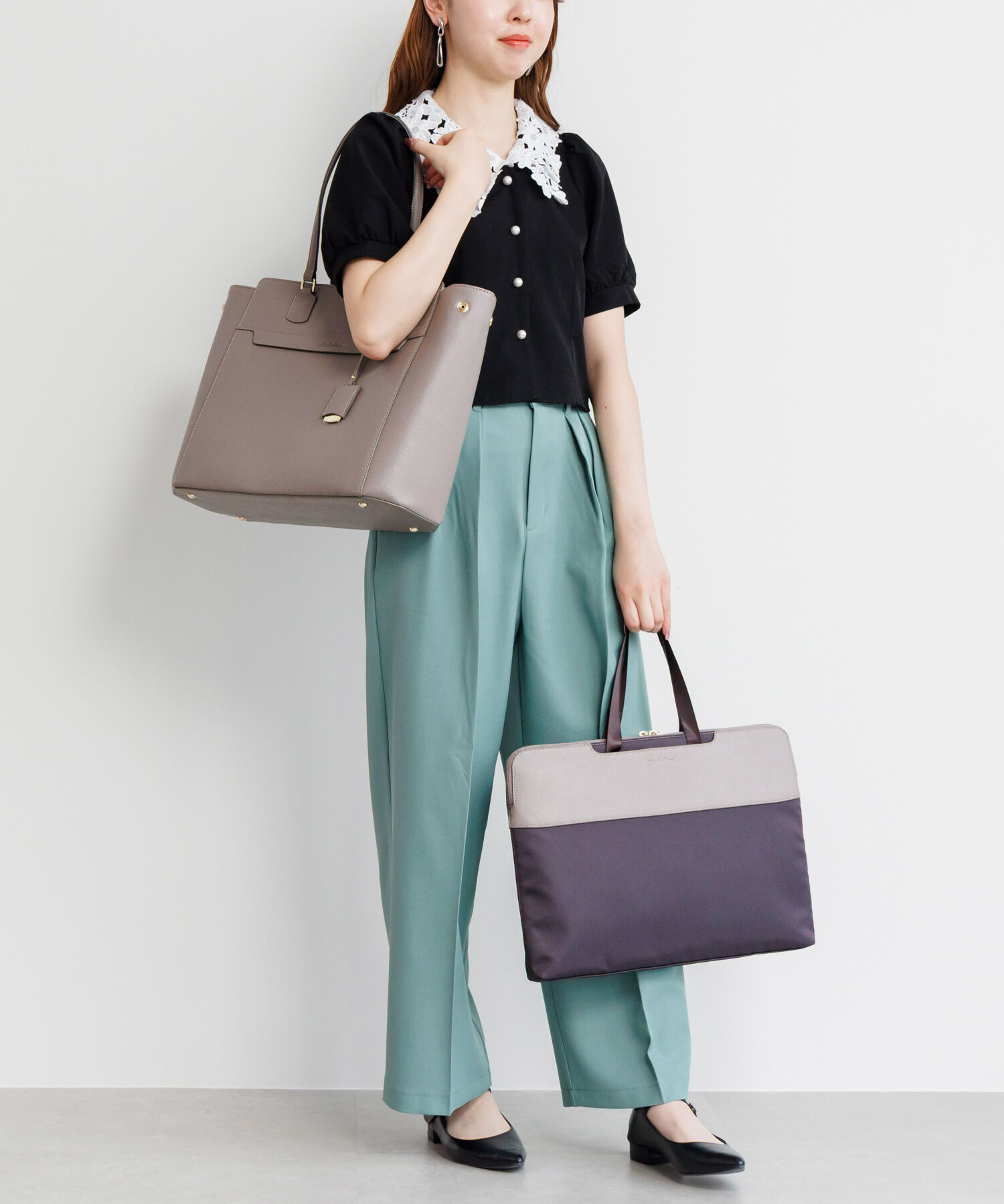 Jewelna Rose「ジュエルナローズ リモハピ トートバッグ A4サイズ PC収納 通勤 リモートワーク 15.6インチ 10771」|トートバッグ|