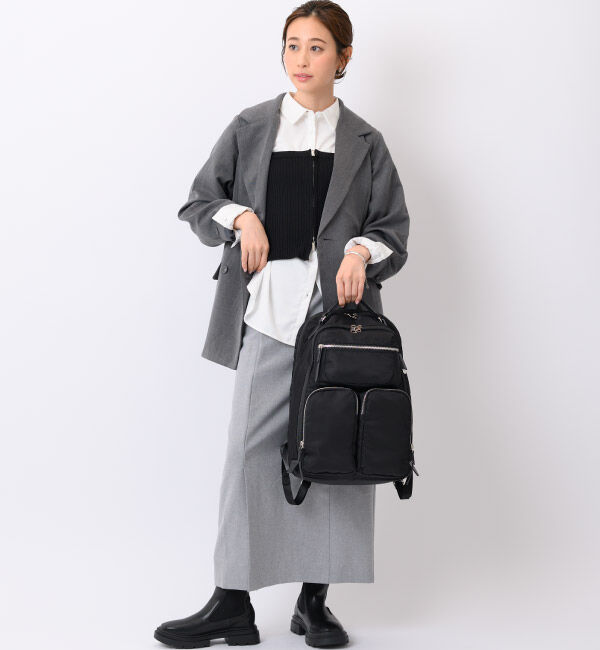 W&.Day/Night「W&.Day/Night ミュッケ オーガナイズドリュック A4サイズ 14.0インチPC収納 大容量 15576」|リュック|