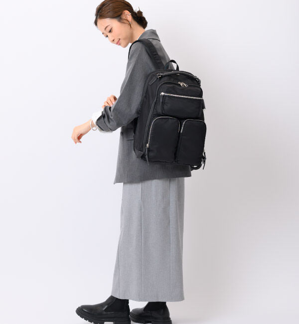 W&.Day/Night「W&.Day/Night ミュッケ オーガナイズドリュック A4サイズ 14.0インチPC収納 大容量 15576」|リュック|