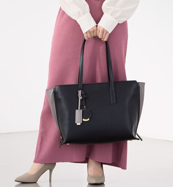Jewelna Rose「Jewelna Rose  OLバッグ・セレム  横型トートバッグ A4サイズ 16189」|トートバッグ|ブラック