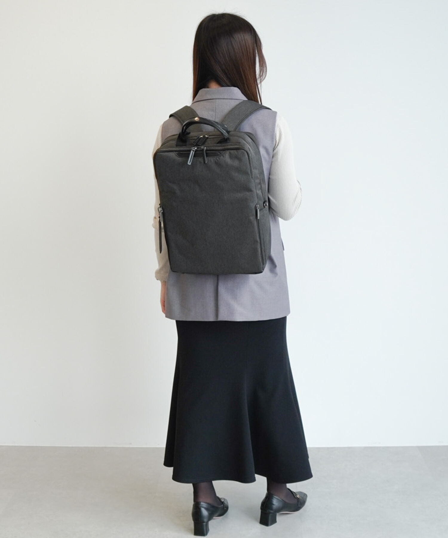 ace.「ace./エース フィッテムヘザー ビジネスリュック  A4 14インチPC収納 17/20L スクエア型 20114」|リュック|