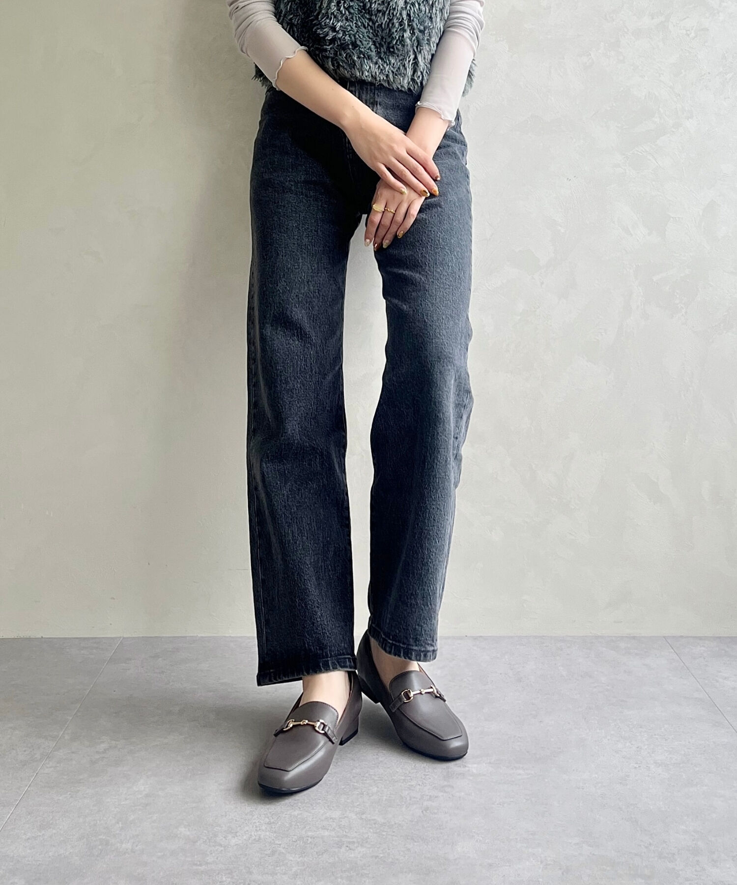 ORiental TRaffic「【跳べるパンプス/シリーズ累計１５０万足突破】スクエアトゥ ビット モチーフ  ローファー /R-3210」|パンプス|