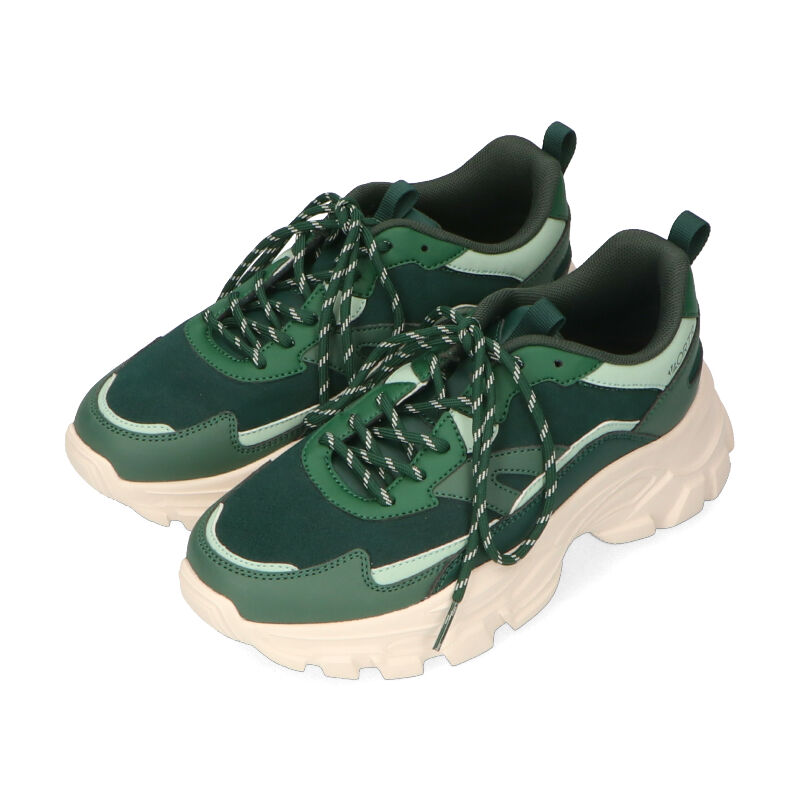 ORiental TRaffic「【アウトレット価格】ストライプシューレース厚底スニーカー/OT3728」|スニーカー|