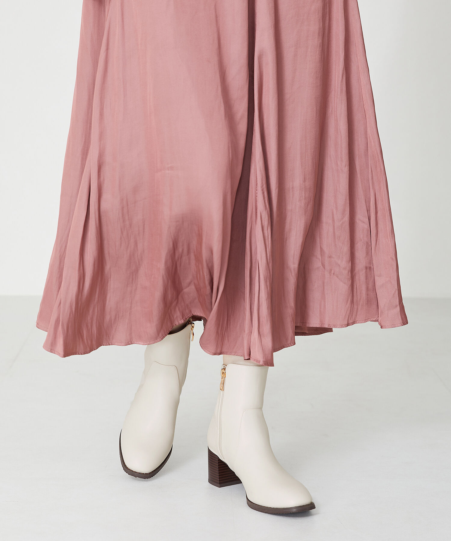 ORiental TRaffic「【 美脚 】 チャンキー ヒール ミドル ブーツ/31408 ヒール6ｃｍ 太ヒール 定番人気」|ショートブーツ|