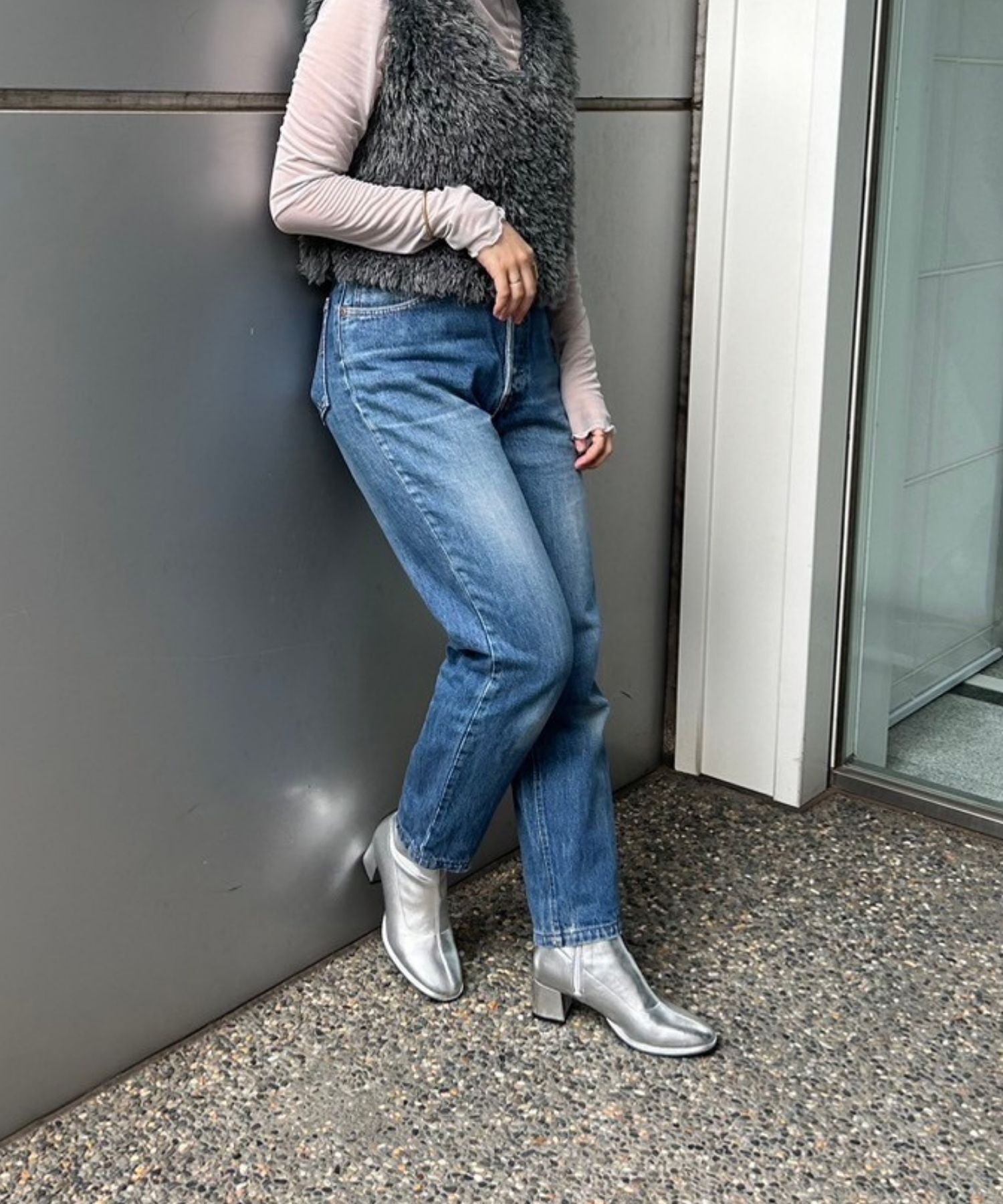 ORiental TRaffic「ラウンドトゥストレッチブーツ/31425」|ショートブーツ|