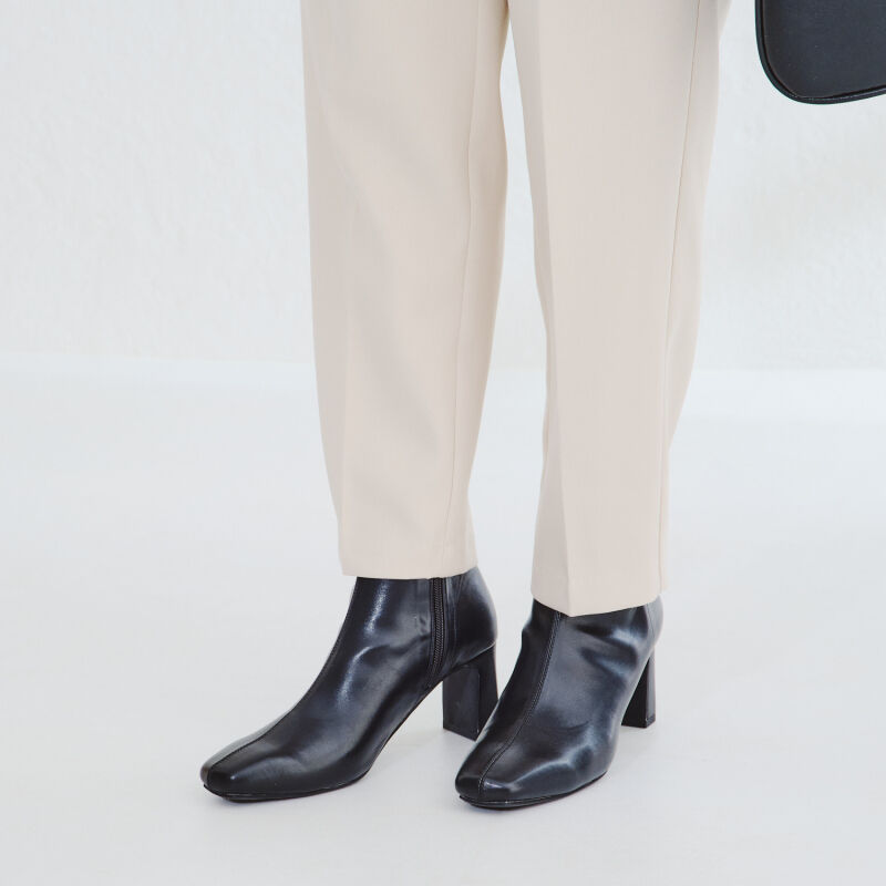 ORiental TRaffic「プレートヒールストレッチブーツ/31405」|ショートブーツ|