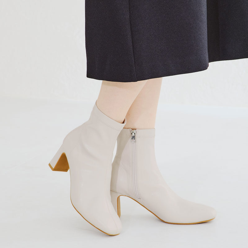 ORiental TRaffic「プレートヒールストレッチブーツ/31405」|ショートブーツ|