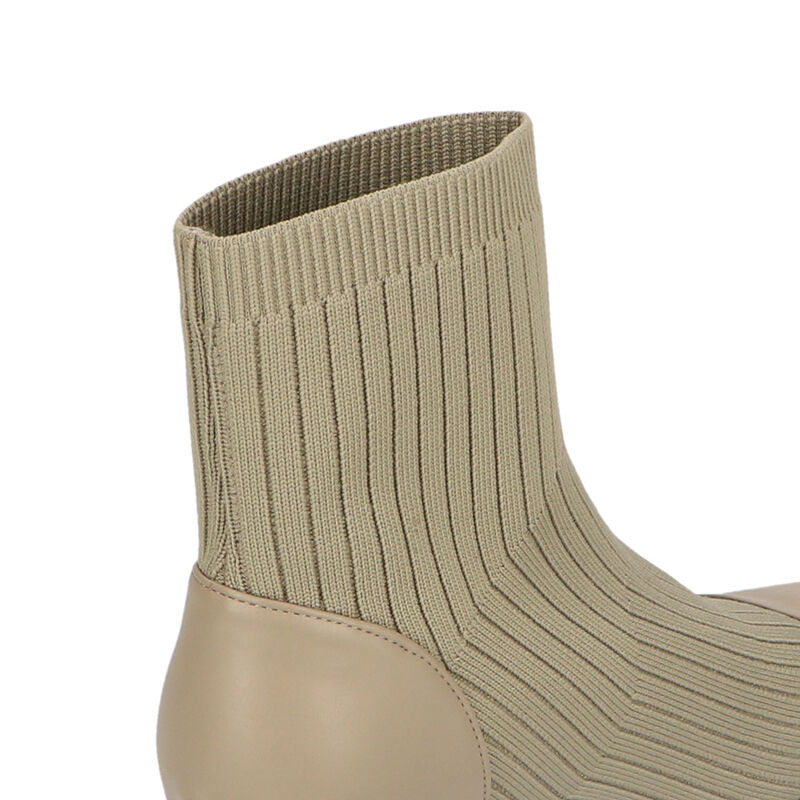 ORiental TRaffic「切替 ニット ヒールブーツ /31407 柔らかい ストレッチ」|ショートブーツ|