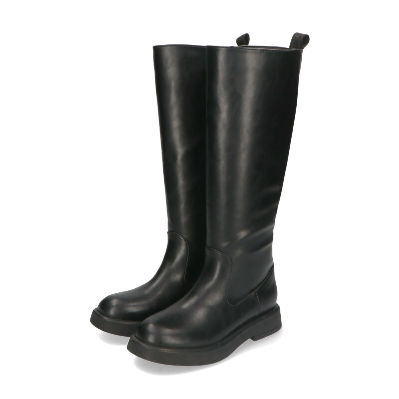 ORiental TRaffic「ラウンドトゥ ローヒール ロングブーツ /31505 ヒール3.5ｃｍ ゆったり」|ロングブーツ|