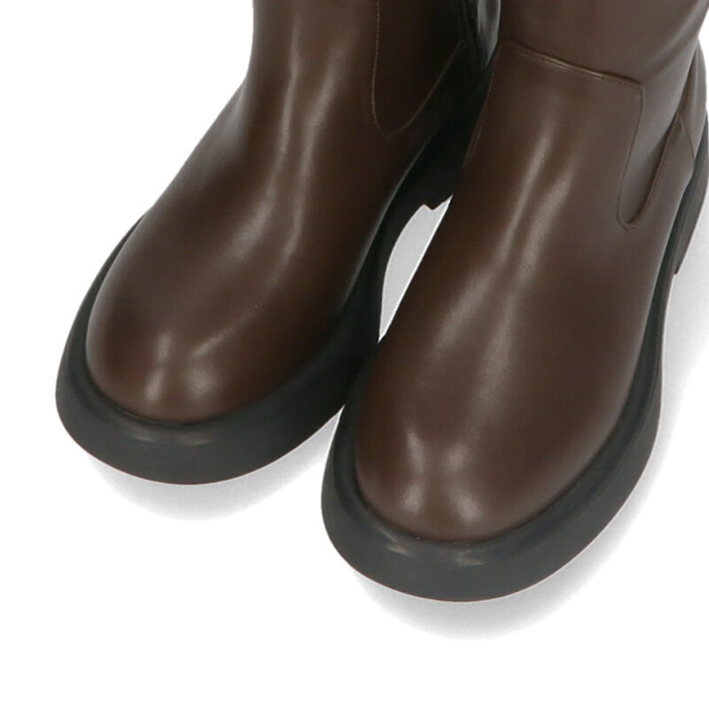 ORiental TRaffic「ラウンドトゥ ローヒール ロングブーツ /31505 ヒール3.5ｃｍ ゆったり」|ロングブーツ|