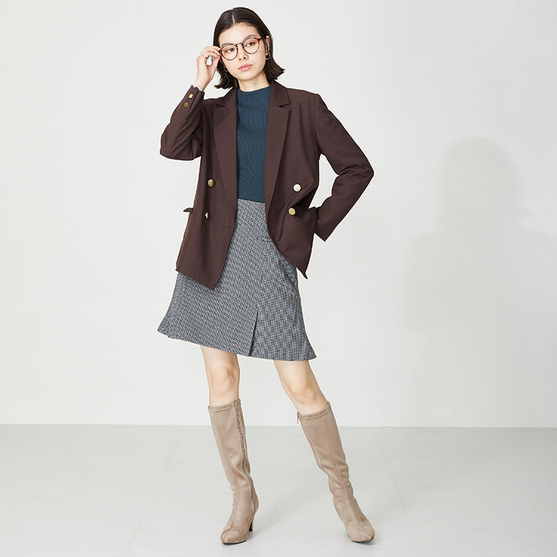 ORiental TRaffic「アーモンドトゥ ロングブーツ /31507 ストレッチ 美脚」|ロングブーツ|