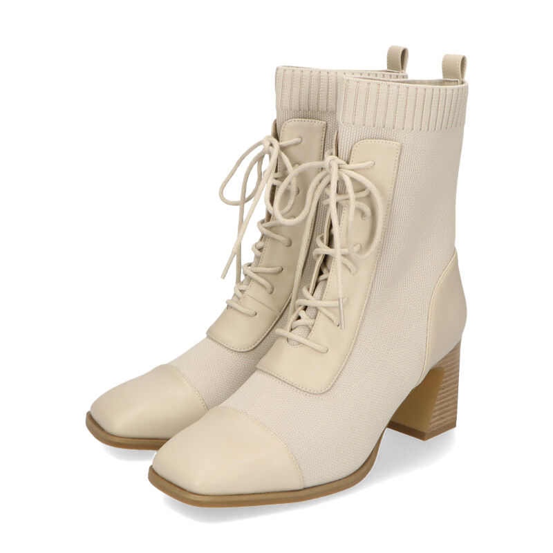 ORiental TRaffic「レースアップニットヒールブーツ/31433」|ショートブーツ|